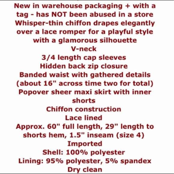 LOTUS THREADS CHIFFON SHEAR OVERLAY ROMPER GOWN - Picture 7 of 8